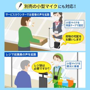 ハンズフリー拡声器 ポータブル拡声器 小型 ワ...の詳細画像4