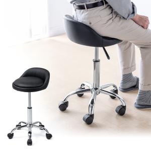 アウトレット 丸椅子 キャスター 昇降式 背もたれ付き