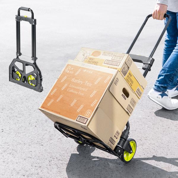 キャリーカート 荷物運搬 折りたたみ 軽量 2輪 コンパクト タイヤ大きい 静音 おすすめ out-...