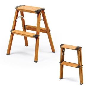 アウトレット 2段踏み台 脚立 ステップ 折りたたみ 木目 ブラウン out-EEX-KYA5V 
