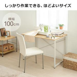 ワークデスク シンプル 幅100cm 奥行60...の詳細画像1