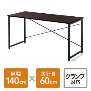ワークデスク シンプル 平机 ブラウン 幅140cm・奥行60cm out-EZ1-DESKF005BR アウトレット