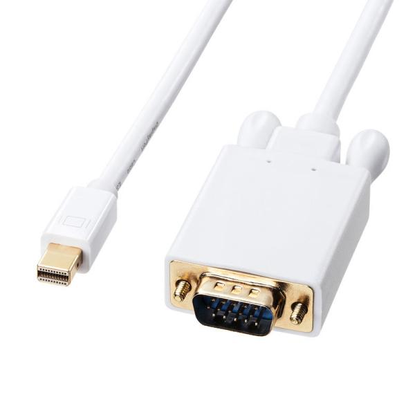 アウトレット ミニDisplayPort-VGA変換ケーブル ホワイト 2m out-KC-MDPV...