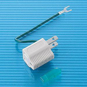 3P・1個口・アース付、3P→2P変換アダプタ(グレー) TAP-AD1 out-TAP-AD1GY...