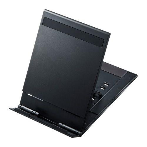 タブレットスタンド 持ち運び 薄型 角度調整 モバイル ブラック PDA-STN11BK サンワサプ...