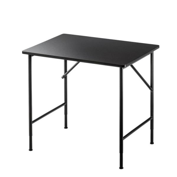 ワークデスク 幅80cm 高さ3段階 高さ70cm 72cm 74cm ブラック SH-MX0860...