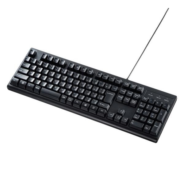 PS/2接続日本語109キーボード レーザー刻印キー 高耐久設計 ブラック SKB-109PBK サ...