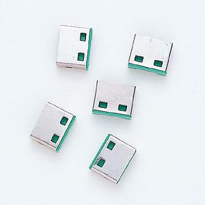 USBコネクタ取付けセキュリティ SL-46-G用取付け部品 グリーン 5個入 SL-46GOP サンワサプライ ネコポス対応｜esupply