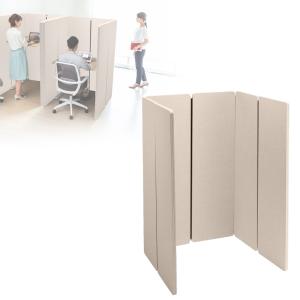 パーティションブース 高さ160cmタイプ パネル6枚セット ファスナー連結 吸音効果 簡易ブース ベージュ SPT-PB002BG サンワサプライ