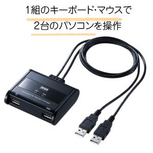 パソコン切替器 キーボード マウス用 2:1 SW-KM2UU サンワサプライ｜esupply