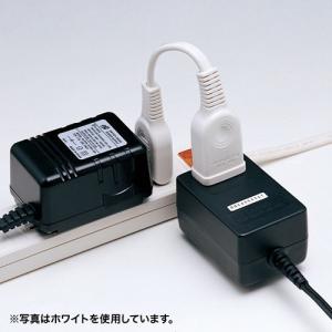 電源延長コード 2Pプラグ 0.1m 絶縁キャ...の詳細画像1