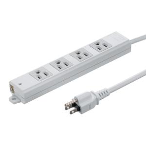 SANWA SUPPLY 業務用タップ 延長 抜け止め工事物件タップ 3Pプラグ 2