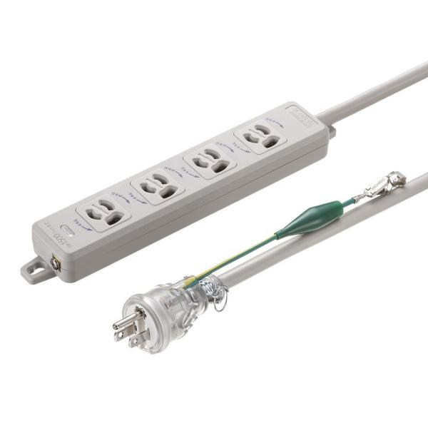 電源タップ マグネット固定 防雨型プラグ 延長コード 2P&amp;3P両対応 ポッキンプラグ付 3極 5m...