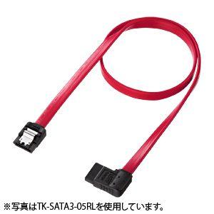 TK-SATA3-1RL 右L型シリアルATA3ケーブル サンワサプライ 1m ストレート側ラッチ付き・1m