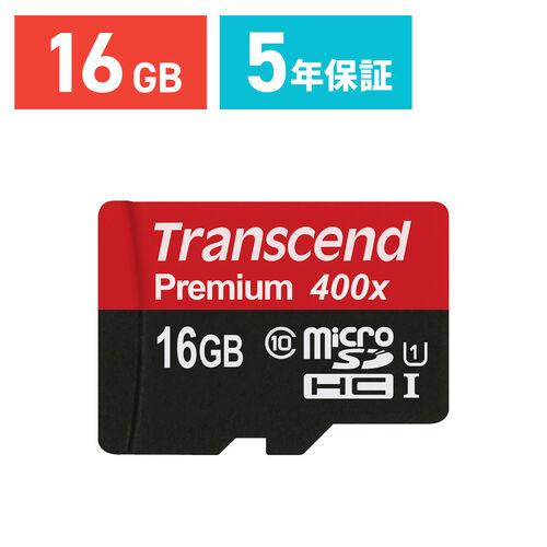 microSDHCカード 16GB Class10 UHS-I対応 Premium Transcen...