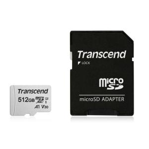 microSDXCカード 512GB Class10 UHS-I U3 UHS-I U1 V30 A1 SD変換アダプタ付き TS512GUSD300S-A トランセンド製 Transcend ネコポス対応｜イーサプライ ヤフー店