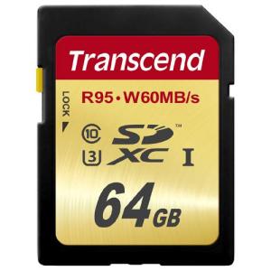 SDXCカード 64GB Class10 UHS-I U3対応 U3シリーズ TS64GSDU3 Transcend トランセンド製 ネコポス対応｜esupply