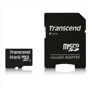 microSDXCカード 64GB Class10 SDカード変換アダプタ付 TS64GUSDXC10 トランセンド製 Transcend ネコポス対応｜esupply