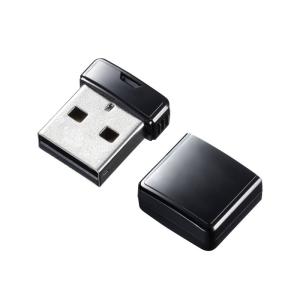 超小型USB2.0 USBメモリ 16GB キャップ式 ブラック UFD-2P16GBK サンワサプライ ネコポス対応｜esupply