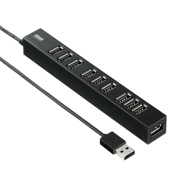 USBハブ 10ポート ACアダプタ付き USB2.0 セルフパワー バスパワー USB-2H100...