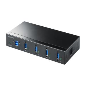 産業用USBハブ 高耐久 4ポート 5Gbps DINレール対応 USB-IF認証品 USB-3HFA04 サンワサプライ｜esupply