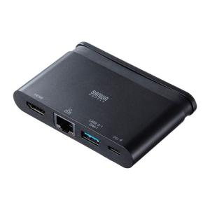 ドッキングステーション HDMI LANポート付 USBタイプCハブ 3ポート PD対応 USB-3TCH16BK サンワサプライ ネコポス対応｜esupply