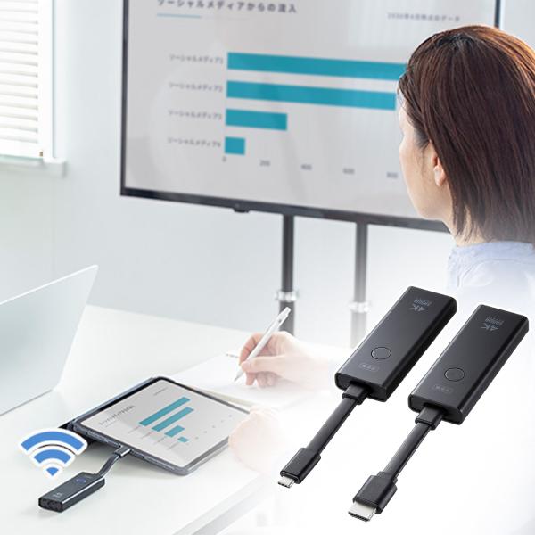 HDMIエクステンダー ワイヤレス タイプ接続 延長器 最大15m 4K 高画質 無線 送受信 受信...