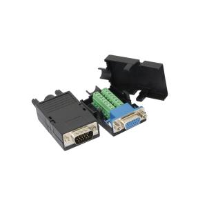CERRXIAN DB15 3 + 9 D-SUB VGAメス3行15ピンコネクタアダプター付きナット端子台ブレークアウトボード無料溶接