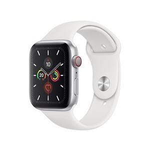 Apple Watch Series 5 GPS+Cellularモデル 44mm MWWC2J/A[シルバーアルミニウムケースとホワイトスポーツバンド]/新品未開封/メーカー保証付/送料無料｜et8