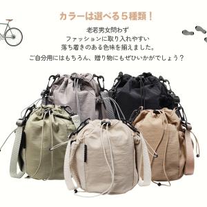 ショル巾着 ショルダー バッグ 巾着 ポシェッ...の詳細画像5