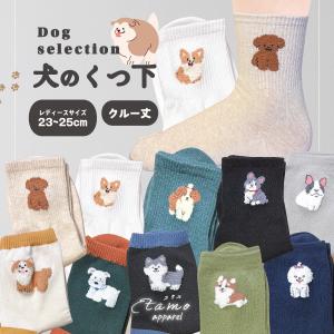 靴下 犬 ワンポイント かわいい 刺繍 動物 ク...の商品画像