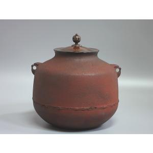 「母」 雲華焼 紅鉢 風炉 洛西 宗白 共箱 （901あ③）割引❣️ 母」 雲華焼 紅鉢 風炉 洛西 宗白 共箱 （901あ③）