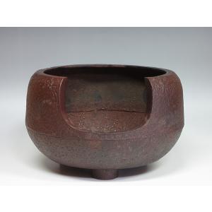 棗形釜 亀甲地紋 初代 畠春斎造 共箱 : 茶道具商 越中屋 - 通販