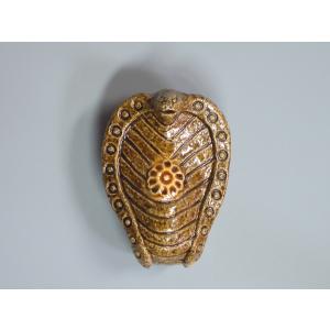 茶道具 抹茶茶碗 黒茶碗 鷹ケ峰焼き 銘華の峰 久田付 倉本寿山作 鷹ケ