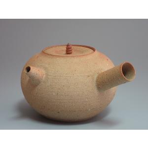 備前焼 緑釉砲口土瓶／急須／湯沸かし 「天領」在銘 本体のみ : 茶道具