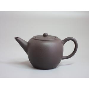 朱泥 宜興 茶壺 茶壷 急須 孟臣 孟臣製 朱泥急須 宜興紫砂壷 昌記 55ml 梨式水平壺 P190｜骨董店