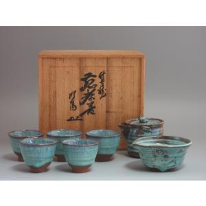 煎茶器セット 九谷焼 色絵山水図（本体のみ） : 茶道具商 越中屋