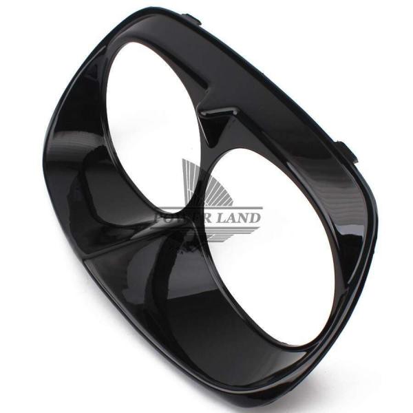 黒bad boyイーグルホークシャープスタイルヘッドライトカバー ベゼル ハーレー ロードグライド1...