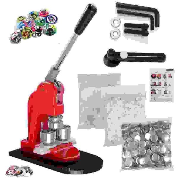 オリジナル缶バッジ作成マシーン 缶バッジメーカー 金型付き 25mm用 バッジ500個付