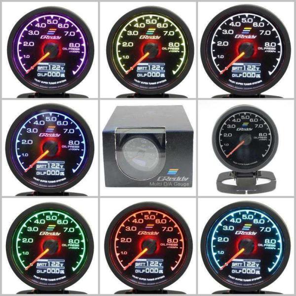 デジタル アナログ電気式 ブースト計 1.5 2.0 ブーストゲージ 60パイ 汎用 追加ターボメー...