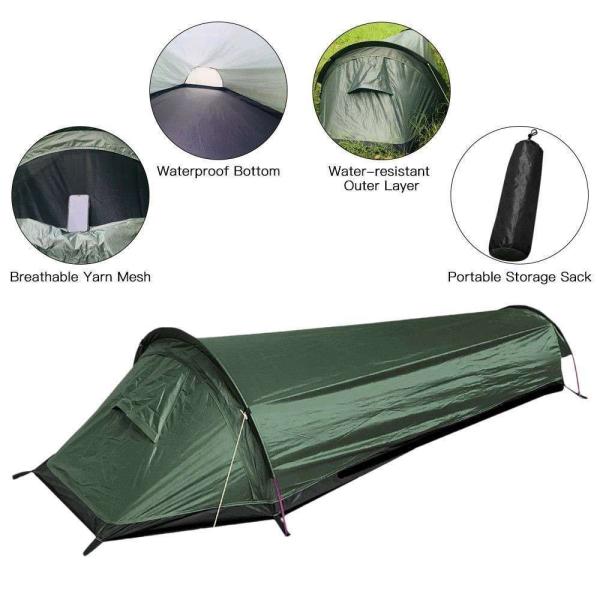 一人用 バックパック 旅行 テント キャンプ 屋外 寝袋 軽量