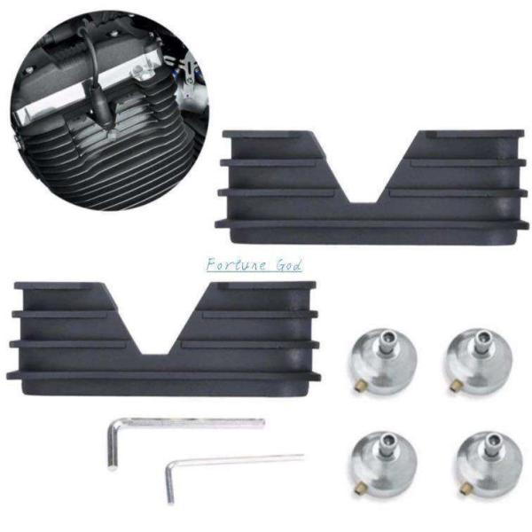 ハーレー ヘッドボルトカバー x4 スポーツスター XL883 XL1200 48 アイアン フォー...