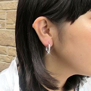 ダイヤモンド ピアス フープ ゴールド 10k...の詳細画像5