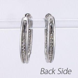 ダイヤモンド ピアス フープ ゴールド 18k...の詳細画像4
