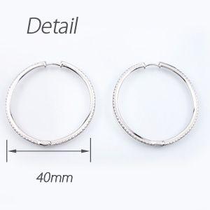ダイヤモンド ピアス フープ ゴールド 18k...の詳細画像3