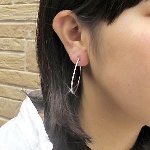 ダイヤモンド ピアス フープ ゴールド 18k...の詳細画像5
