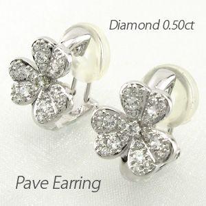 ダイヤモンド イヤリング レディース クリップ ゴールド 18k ピアス  