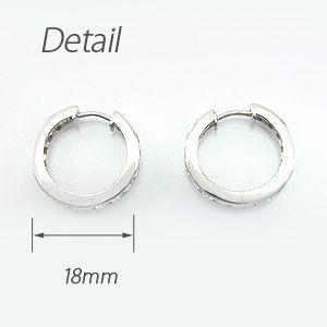 ダイヤモンド ピアス フープ ゴールド 18k...の詳細画像3