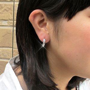 ダイヤモンド ピアス フープ ゴールド 18k...の詳細画像5