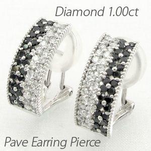 ブラックダイヤモンド イヤリング 指輪 レディース クリップ ゴールド 18k ピアス パヴェ 透か...